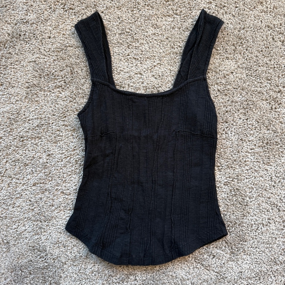 Anthropologie Pilcro Tank in Black XXS